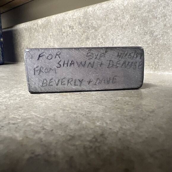 VTG  Egyptian Cat Feline Figurine Polished Stone Gray Middle Eastern Sphinx - Picture 9 of 11